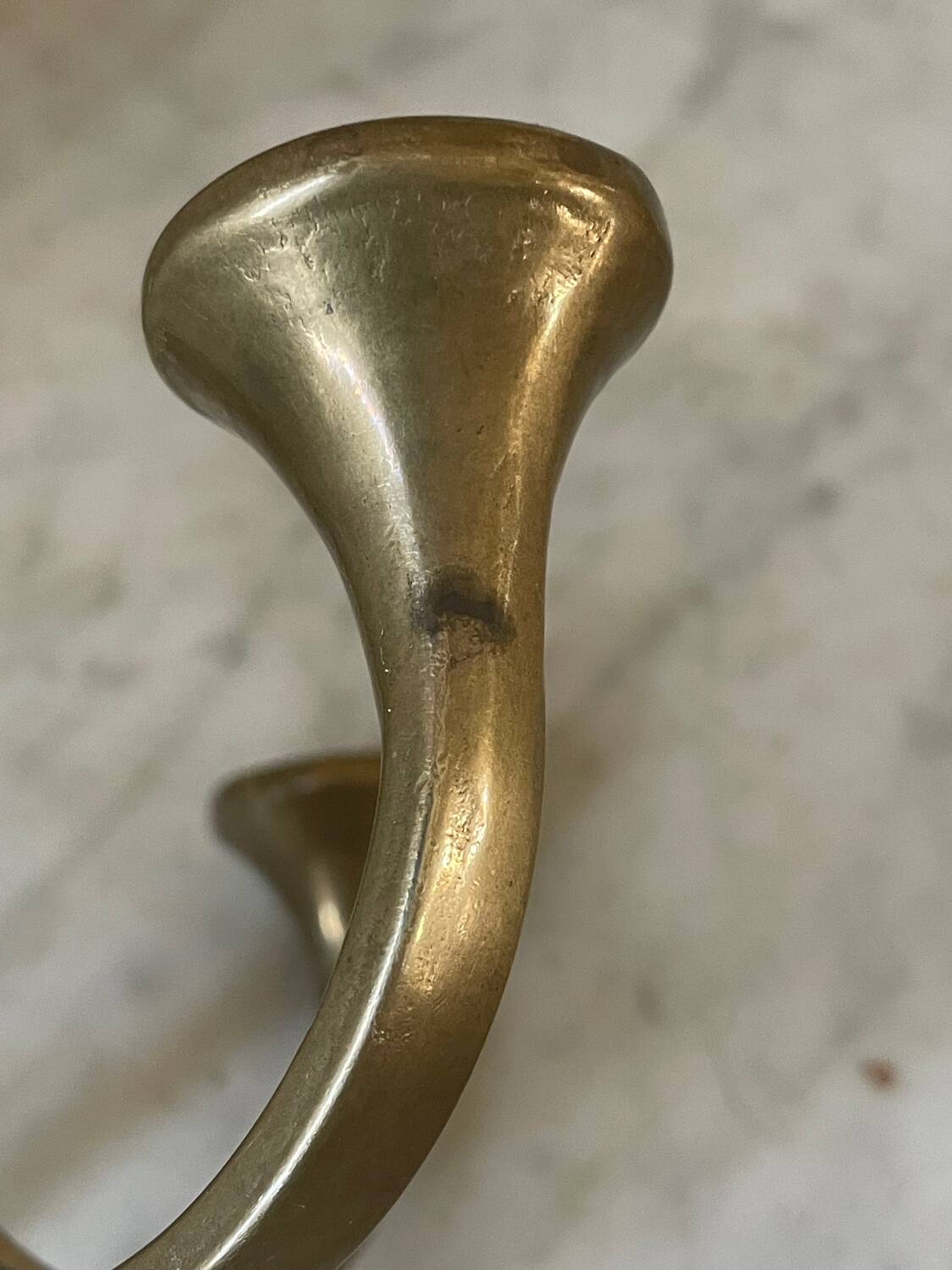 Solid Brass Brutalist Chandelier