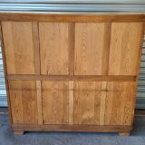 Authentique grand meuble rangement classeur Vintage en bois massif