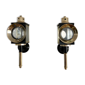 Pair of delmas 1970 cab lamps