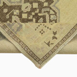 1960s handmade oriental beige carpet 102 cm x 163 cm