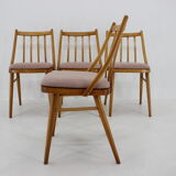 1970s Antonin Suman Beech Dining Chairs, Set of 4
