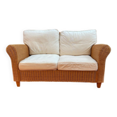 Antique 2-seater rattan sofa from the 70s