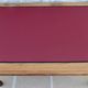 Antique desk with 2 drawers and burgundy faux leather top - Very good condition -