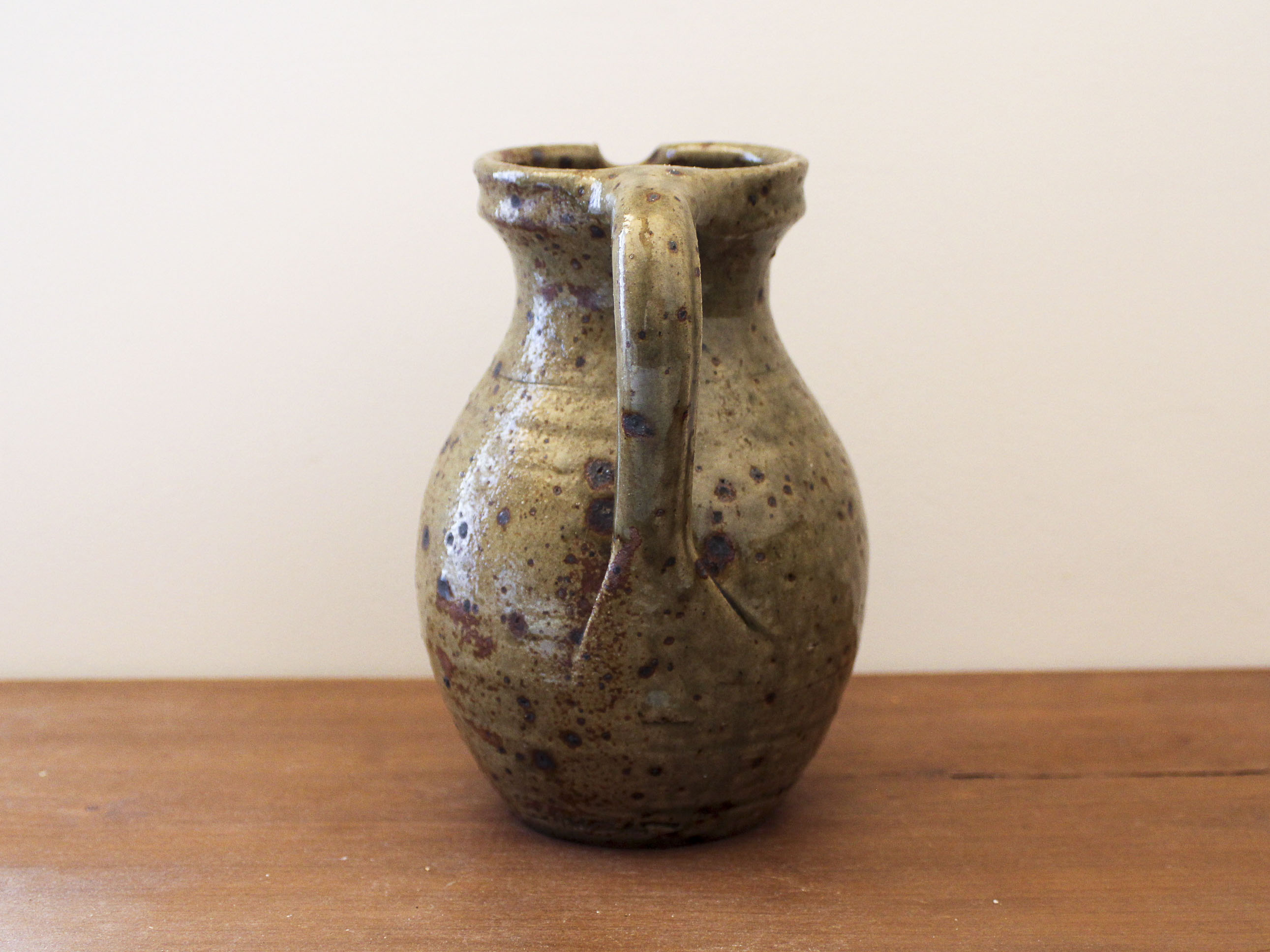 Pyrite stoneware pitcher Guy Baudat 70s