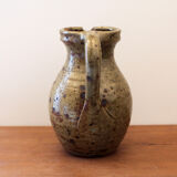 Pyrite stoneware pitcher Guy Baudat 70s