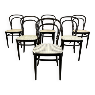 Ensemble de 6 chaises à repas Thonet n° : 214, 1979