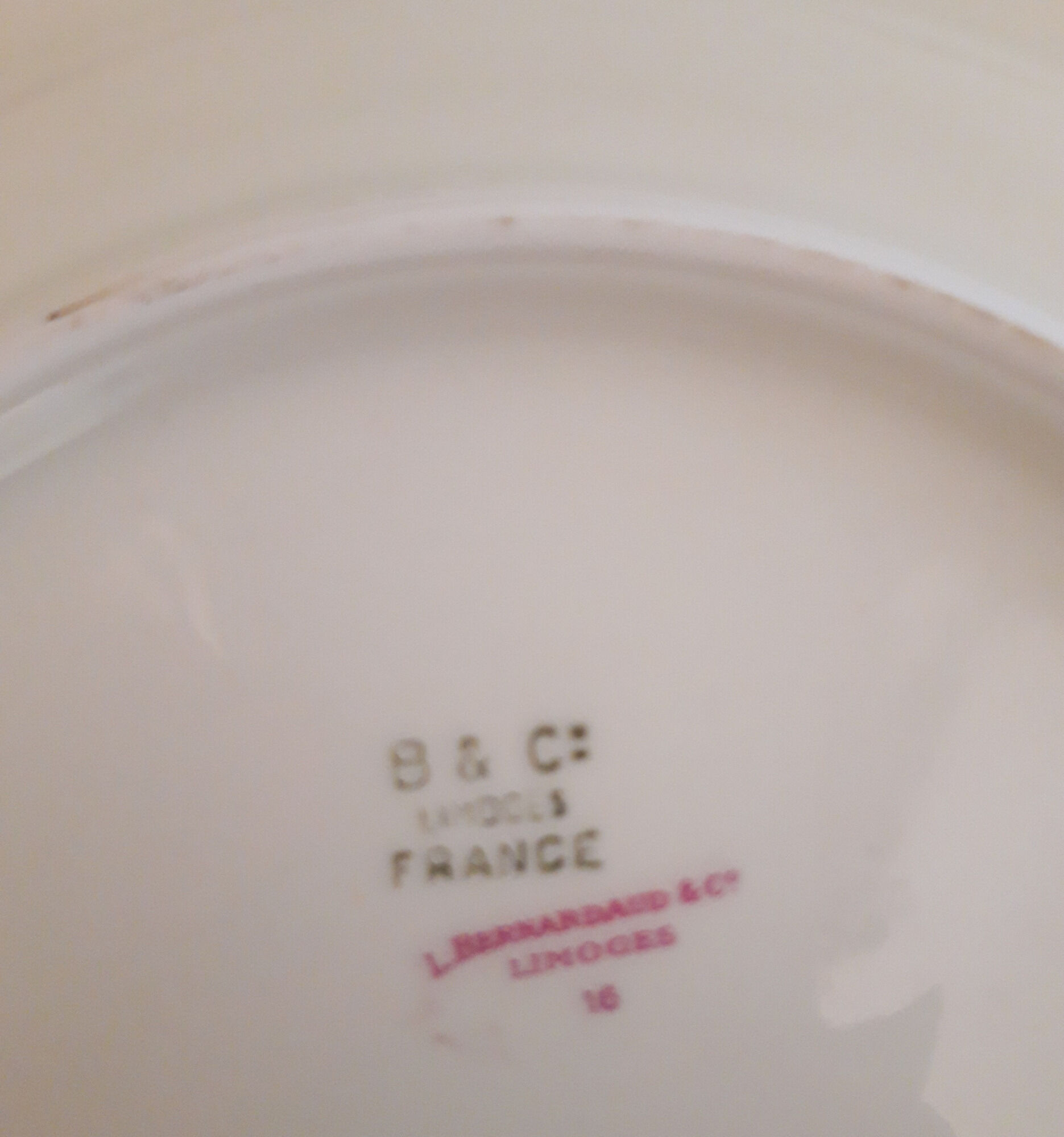 Set of porcelain dessert plates with flower patterns