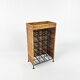 French Rattan and Steel Wine Rack, 1970s