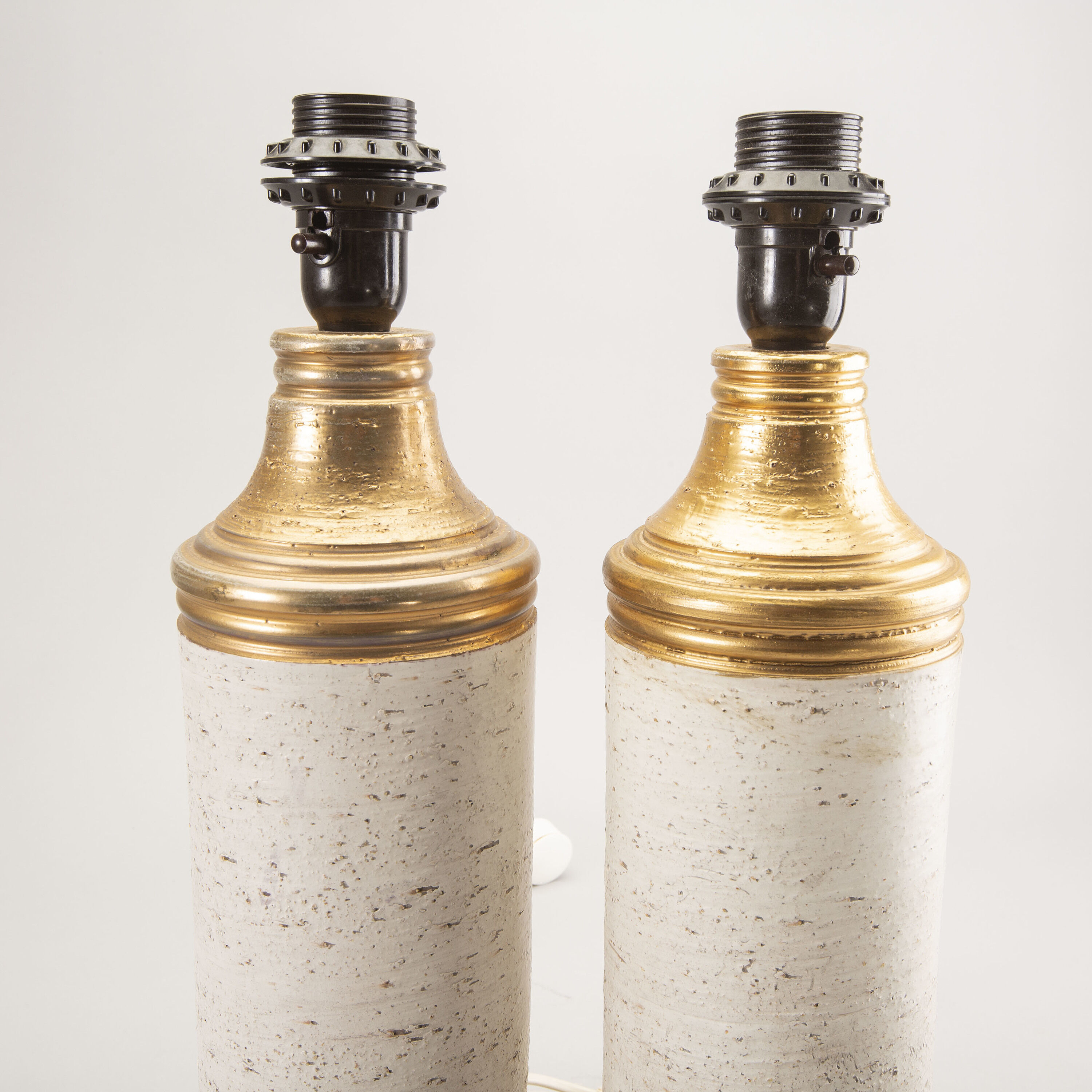 Pair of Bergboms Bitossi table lamps feet, XXth century