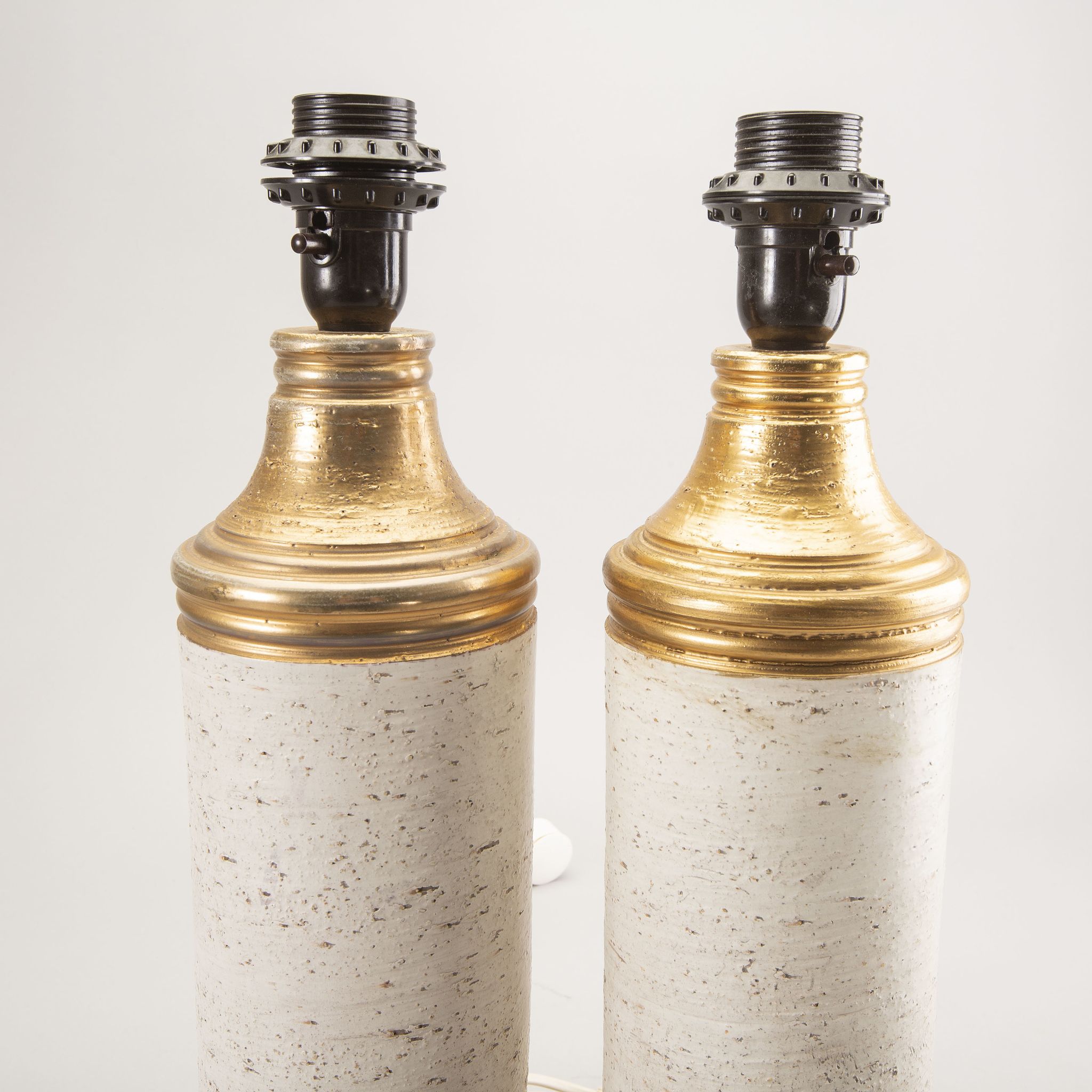 Pair of Bergboms Bitossi table lamps feet, XXth century