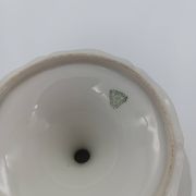 Footed Cup Servant in Limoges Porcelain Floral Decoration Gold Gilding