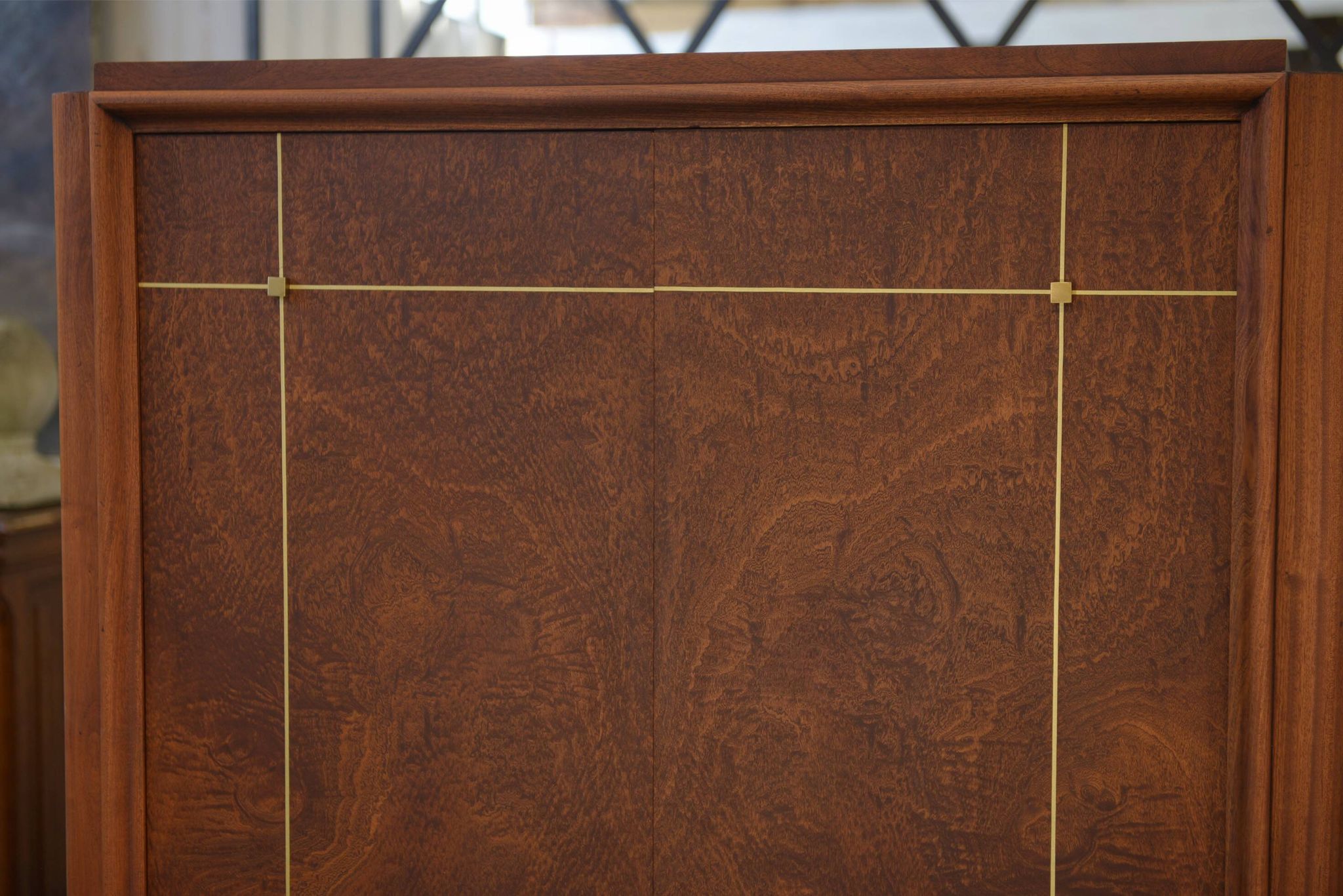 Armoire Art Déco en acajou mobilier d’art signé A. Bicchierini 1940’s