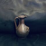 13cm candle holder in the shape of a jug in stoneware, old vintage Norman pitcher