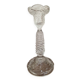 Molded glass candle holder