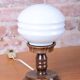 Art Deco Table Lamps in Beech and Opal Glass, Czech, 1930s, Set of 2