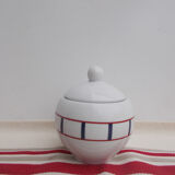 Basque porcelain teapot , Porcelain Basque butter maker , Porcelain Basque sugar bowl