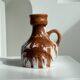 Small white and brown vase or pitcher West Germany H:15cm D:10.5cm