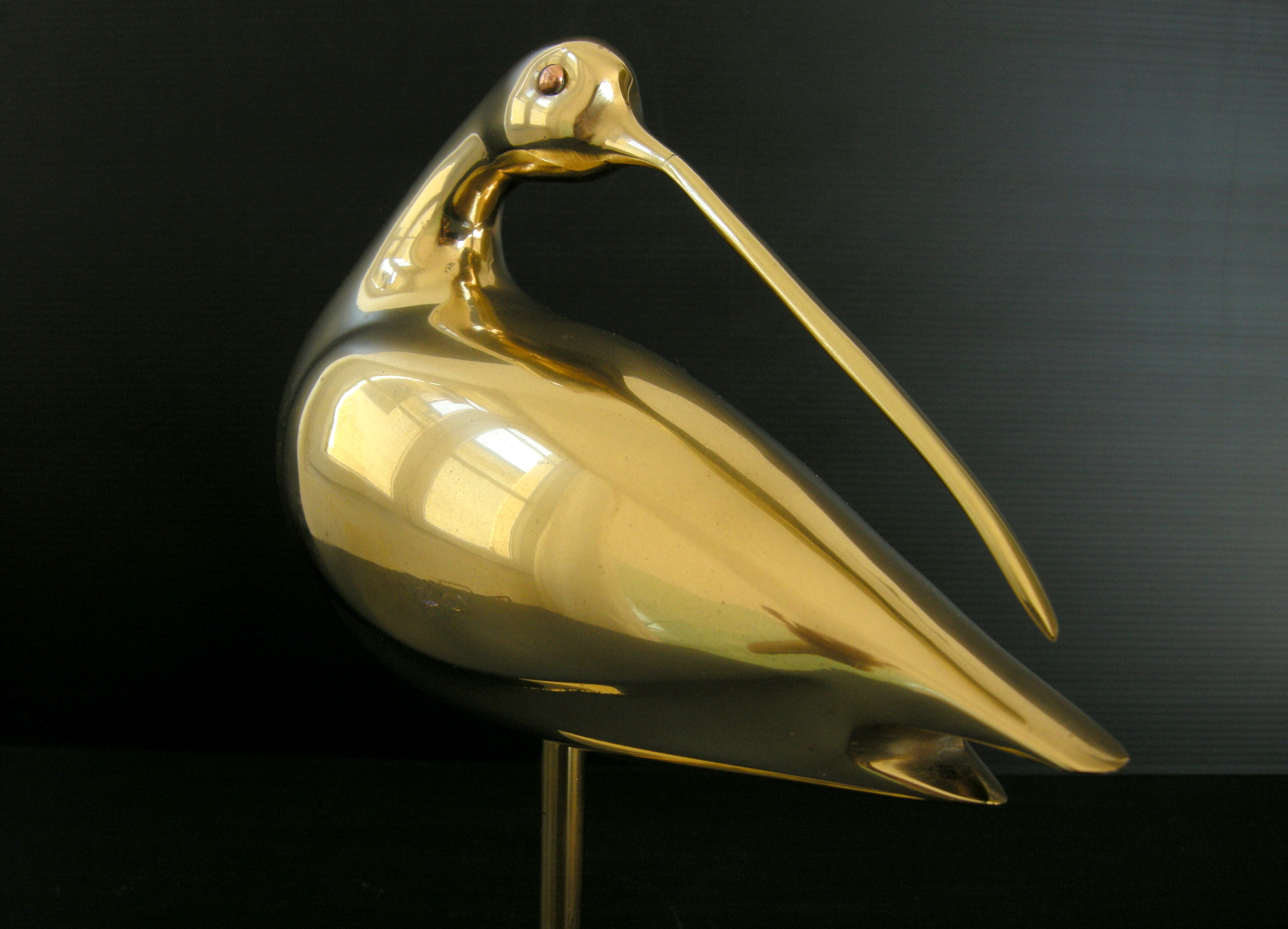Vintage decorative bird 1970 brass