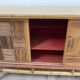 Rattan sideboard and ceramic tiles from vallauris 50s