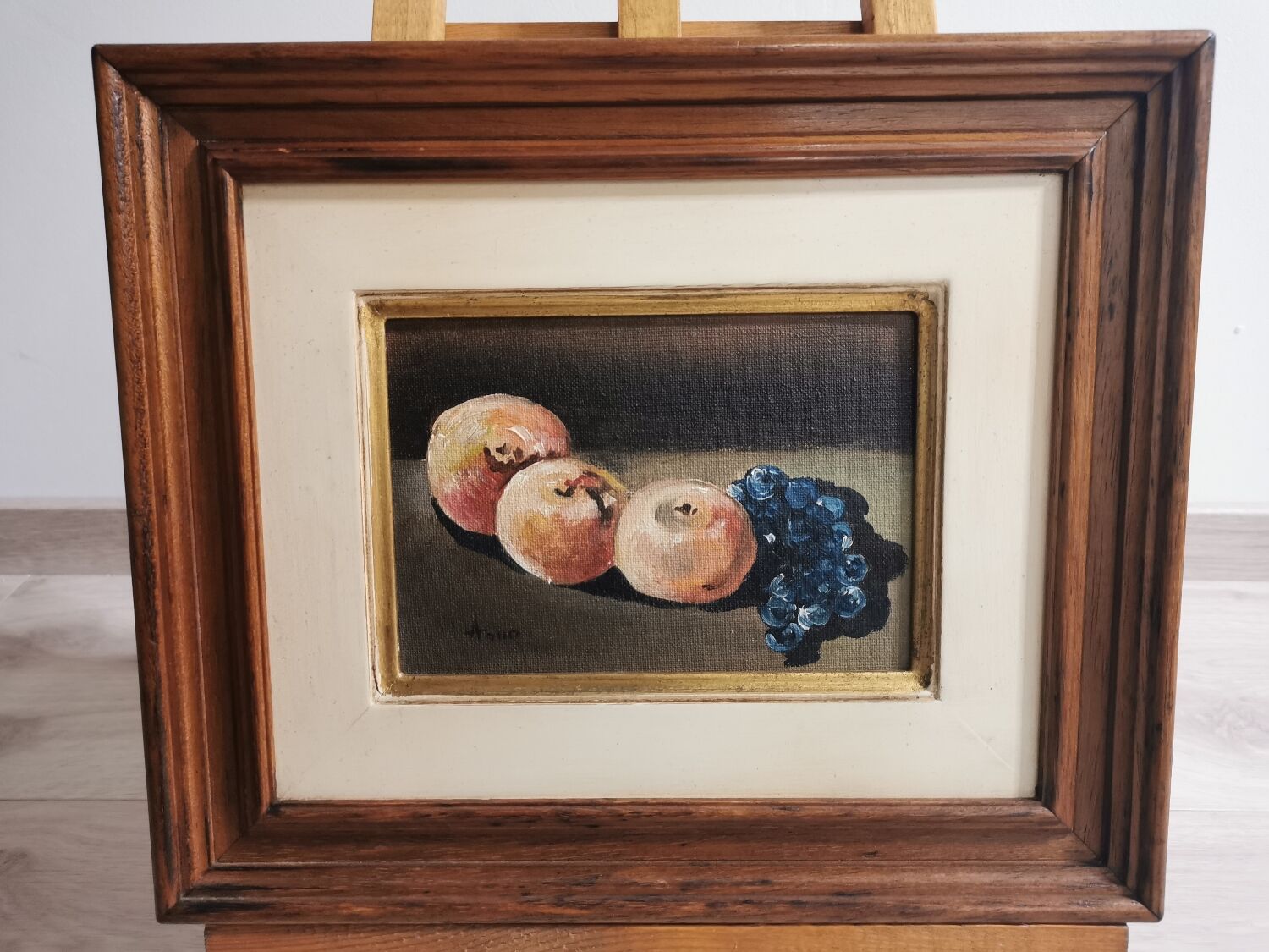 Still life, oil on panel