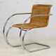 MR20 armchair, tubular chromed steel and rattan, Mies van der Rohe, circa 1960