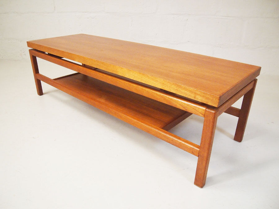 Scandinavian light teak coffee table