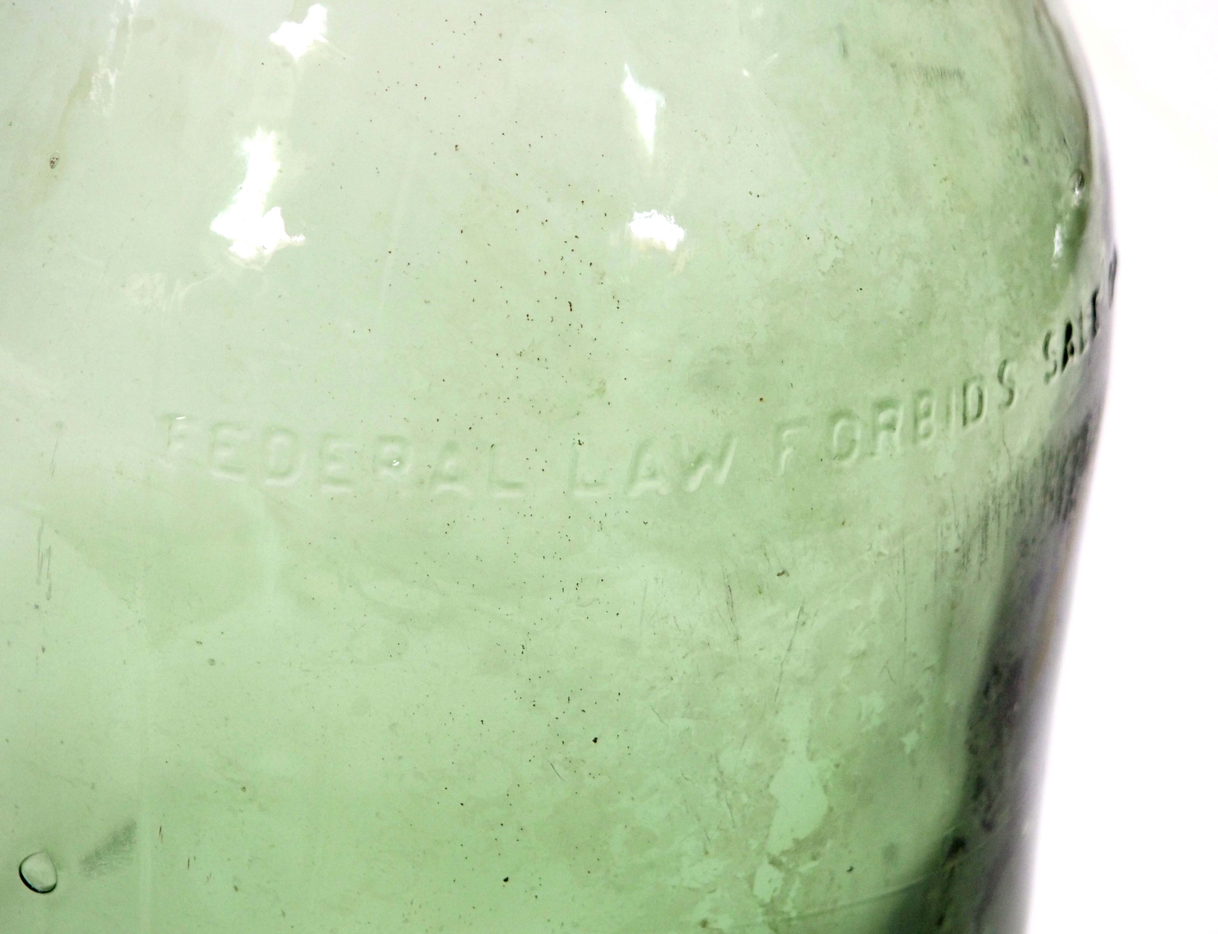 Prohibition era cognac bottle