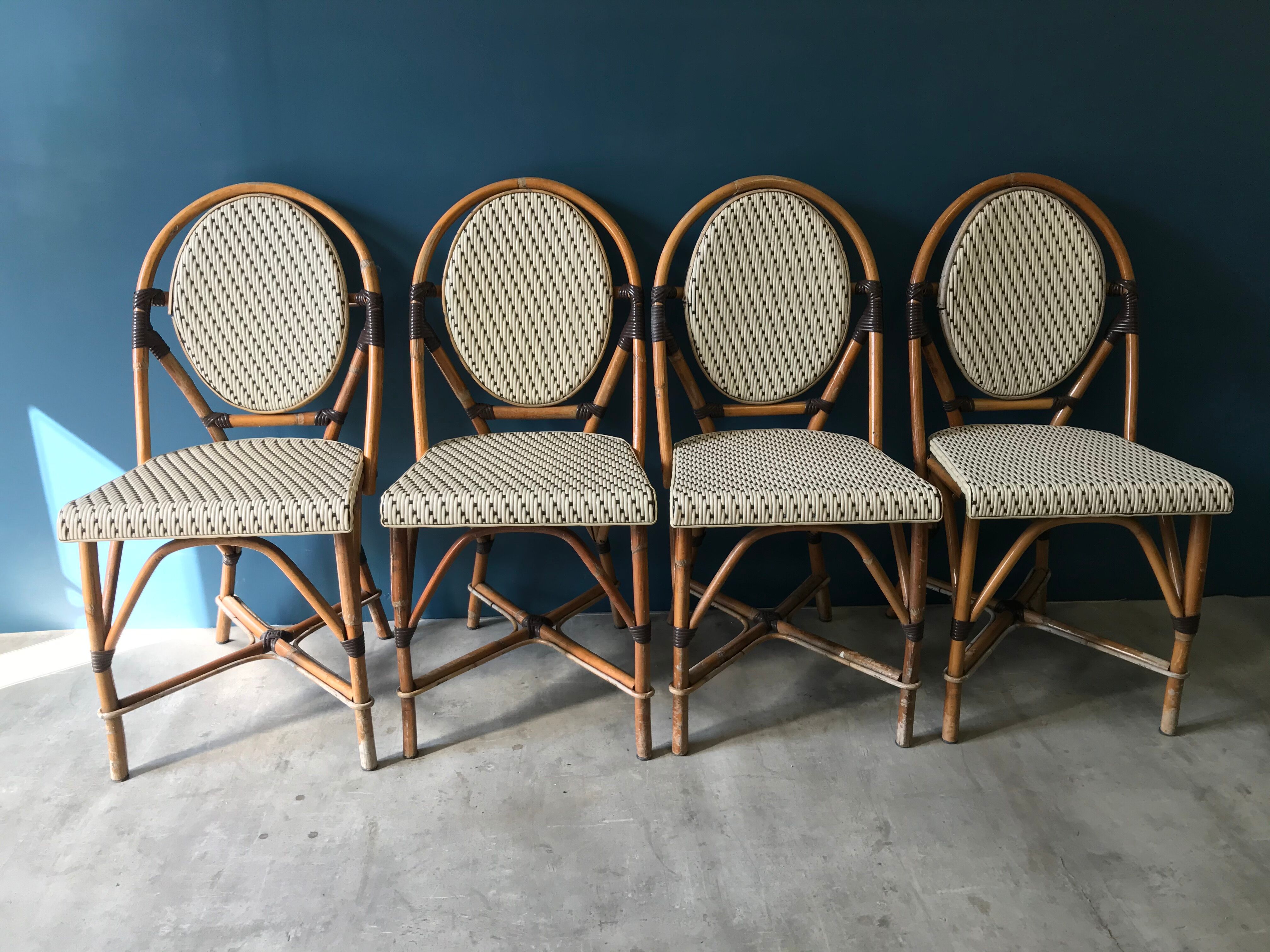 Series of 4 Parisian bistro chairs