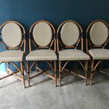 Series of 4 Parisian bistro chairs