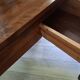 Antique half-moon walnut round table