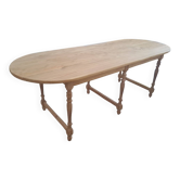 Custom Solid Pine Farmhouse Oval Dining Table (220 cm) – French Provincial