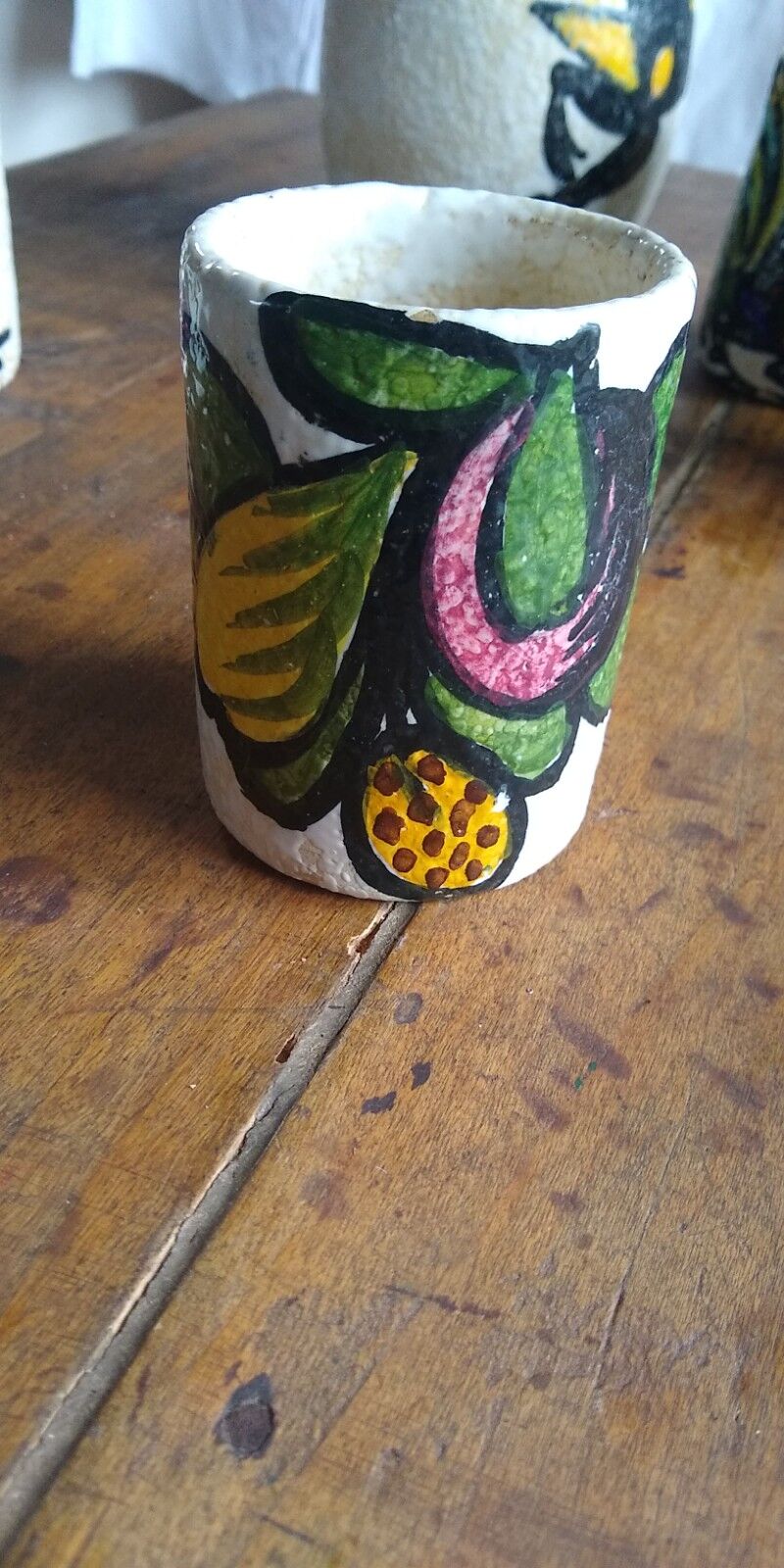 Pitcher and 5 ceramic cups from Toledo 1950/60