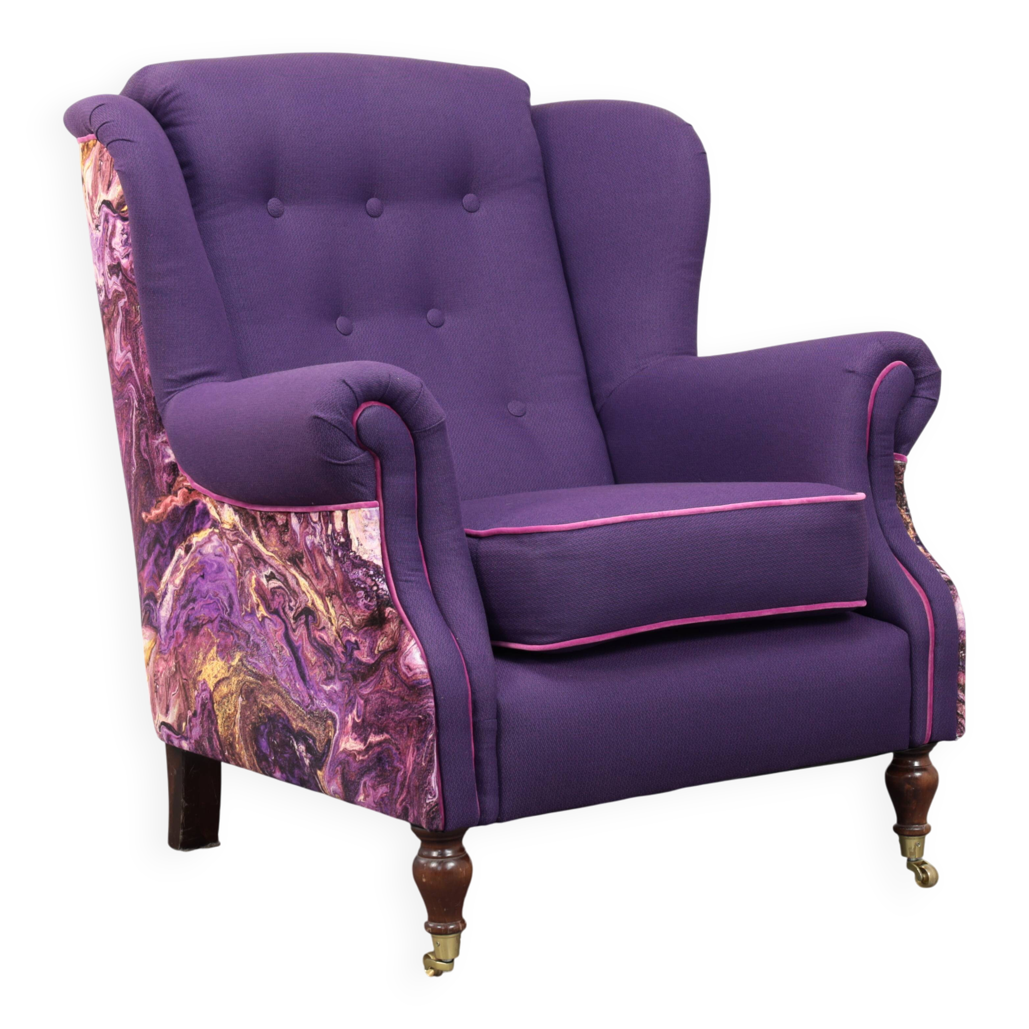 Classic wing chair in the style of Howard & Sons, 1960s