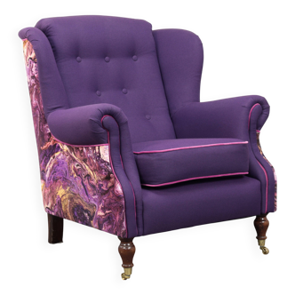 Fauteuil à oreilles classique dans le style de Howard & Sons, années 1960