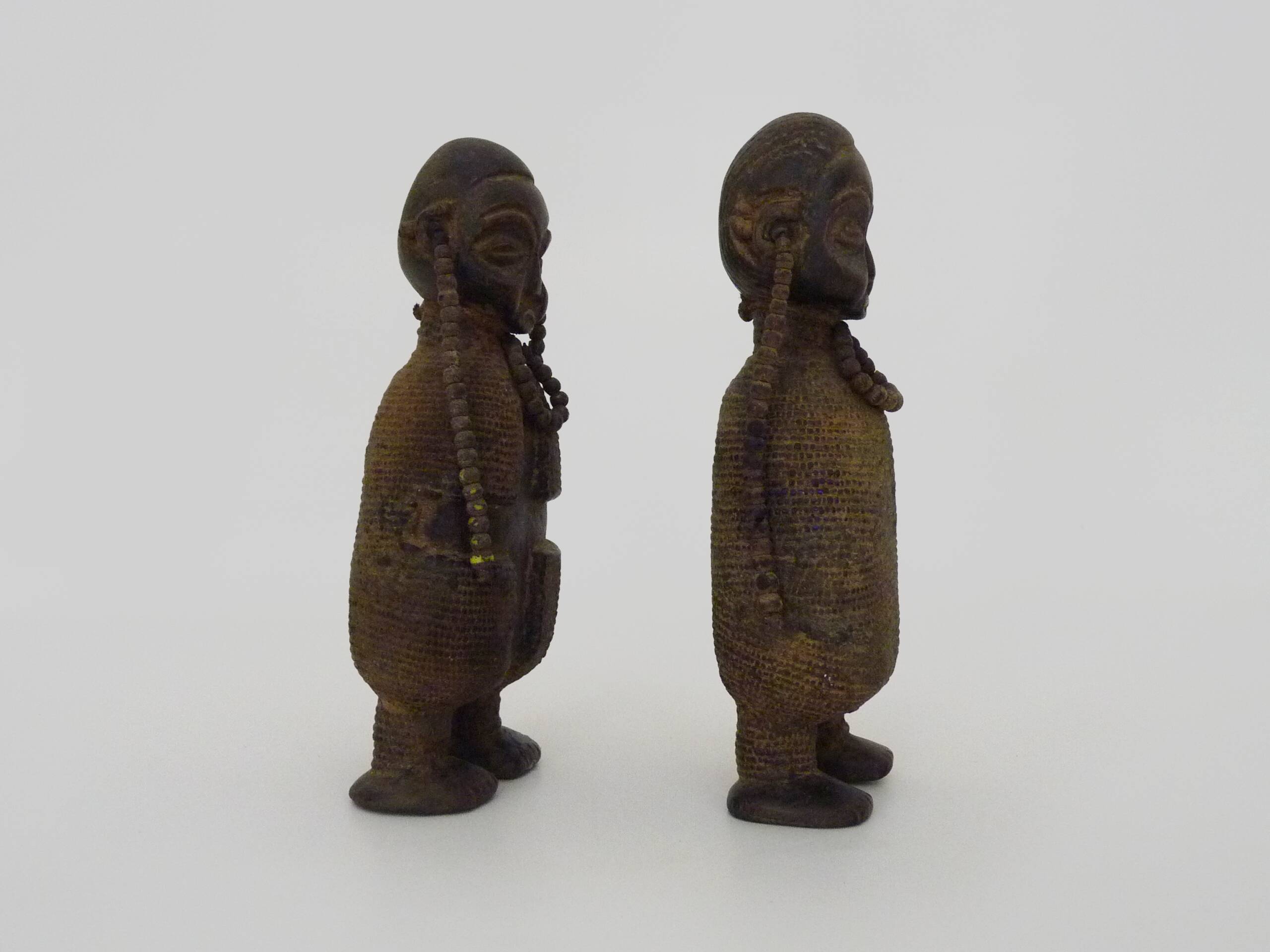 Pair of African fertility doll sculptures Namji Cameroon. 70