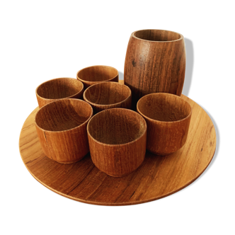 Japanese Mid-Century Modern sake set by Shigemichi Aomine for N.C.C