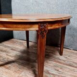 Based on Majorelle's creations: Art Nouveau table with mahogany extensions