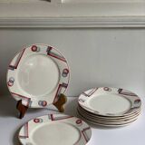 8 Digoin Sarreguemines plates