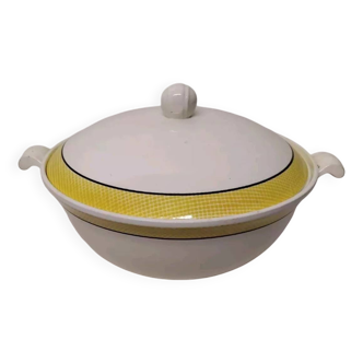 Ancienne soupière avec couvercle salin france vintage