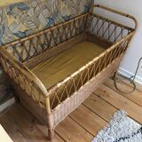 Rattan baby bed