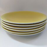 6 Keller & Guérin Lunéville dessert plates "Météor"