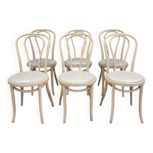 Ensemble de 6 chaises - bois bistrot