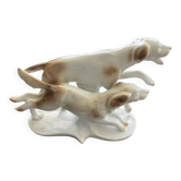 Porcelain figurine of two dogs