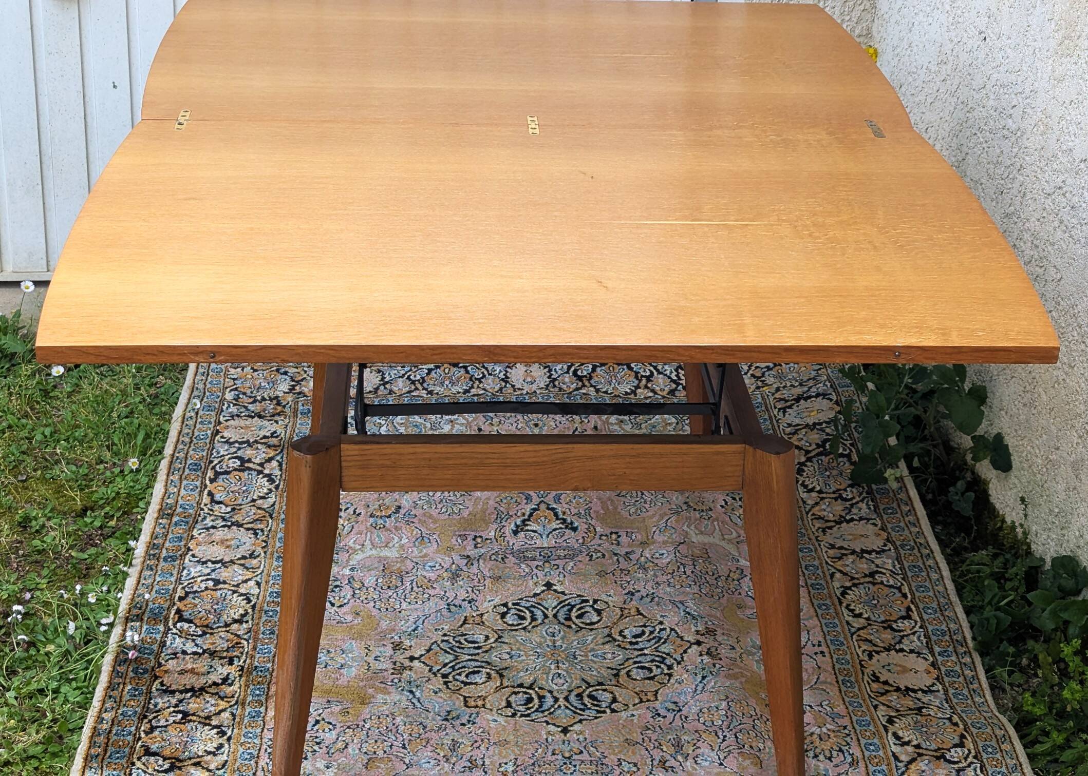 Table Vintage Modulable Magic Révélation Pieds compas par Albert Ducrot, ve