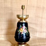 Lamp from the early 1900s, fabric cable, cotton shade.
