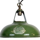 Industrial Green Enamel Factory Pendant Lamp from Coolicon, 1950s