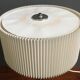 1960s table lamp with a white plissee shade, adjustable in height MCM