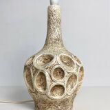 Mid Century Chalkware Sgraffito table lamp, 1960
