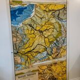 Carte scolaire 1940 "bassin parisien" 120x200 cm