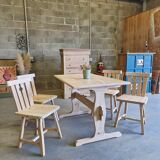 Solid pine table and chairs set